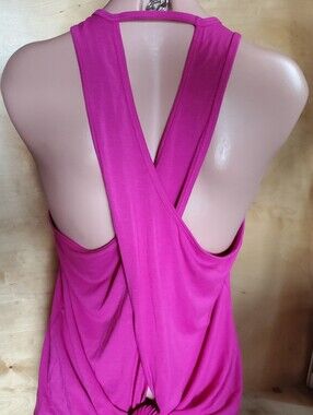 Athleta Crossback Twist Tank Top - Fuchsia Pink